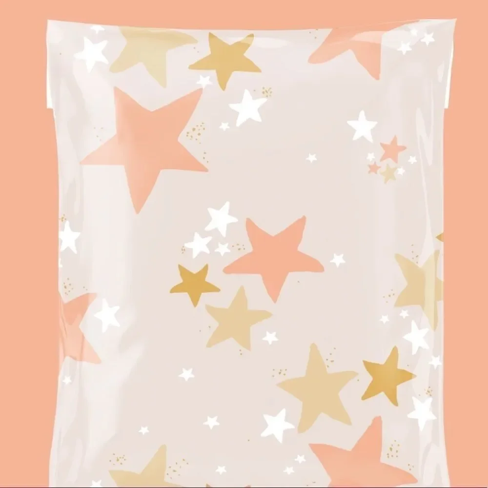 Poly mailers MIX 6x9 10x13 12.5x15 14x17 40 pieces 40 stickers 1.5” size